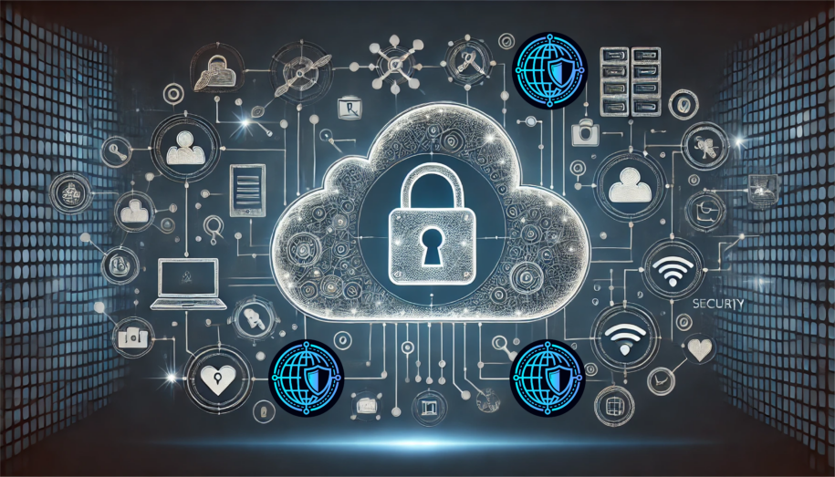 Cloud with a keyhole symbolizing legal issues in cloud computing